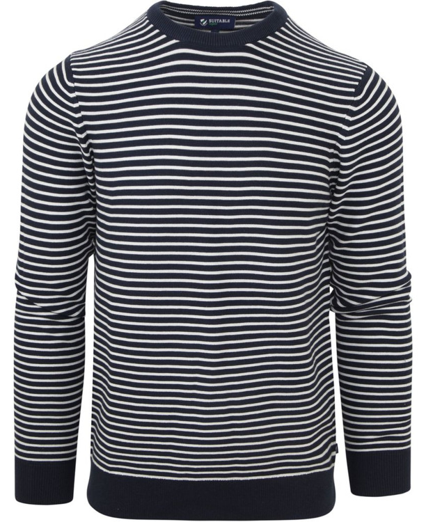 Suitable Respect Trui Otto Blauw Streep