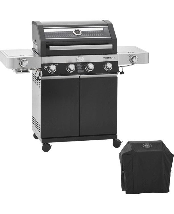 Gasbarbecue BBQ-Station Videro G4-S 30 mBar + cover