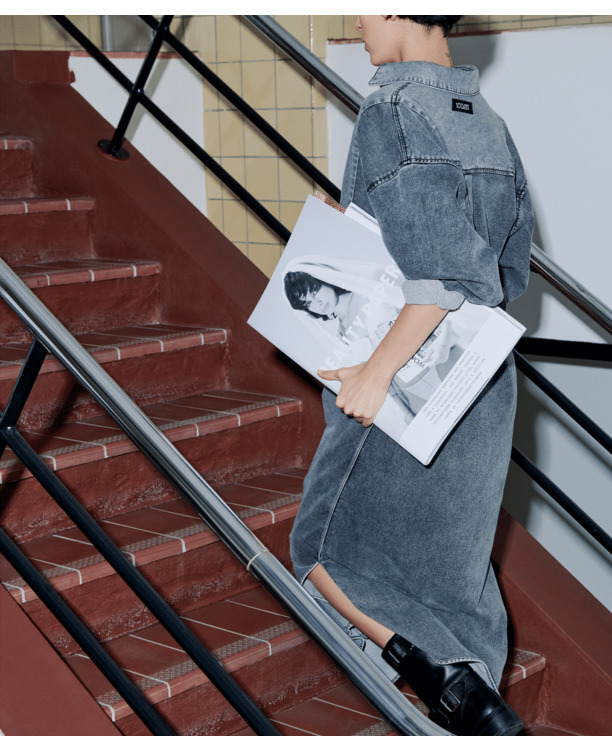 10DAYS Dames broek Billie dress jog denim katoenmix