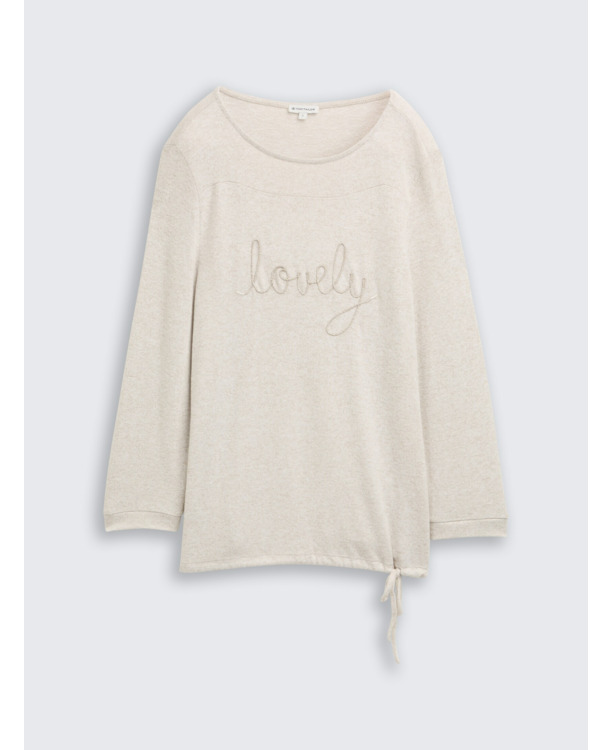 Shirt met lange mouwen en letters