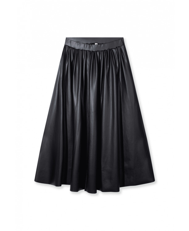 10DAYS Dames leren plissé rok polyester elastaan