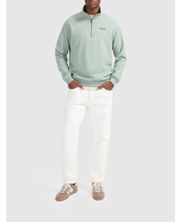 Box Logo Half-zip Sweater 100% Cotton Men