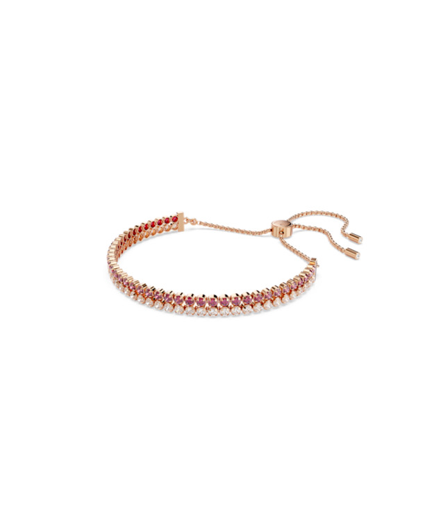 Matrix Tennis Soft Bracelet Rose Gold shiny Red Dark White