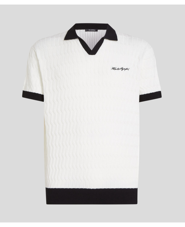 TEXTURED KNIT POLO