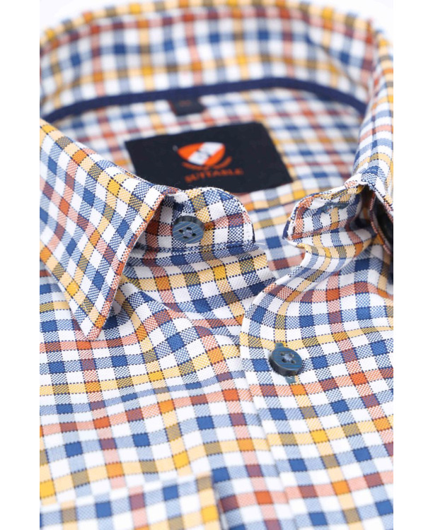 Suitable Overhemd Rood Gele Ruiten