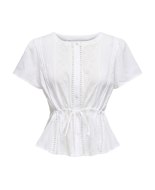 Regular Fit O-Neck Sleeveless (S/L) Regular fit mouwloze top met trekkoord