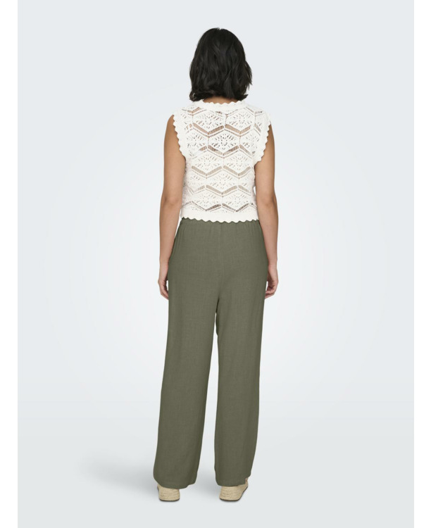 Straight Fit Straight fit basic broek met middelhoge taille