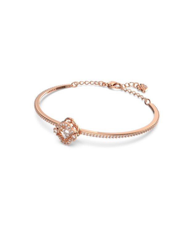 Una Sparkling Dc Bangle Rose Gold shiny White