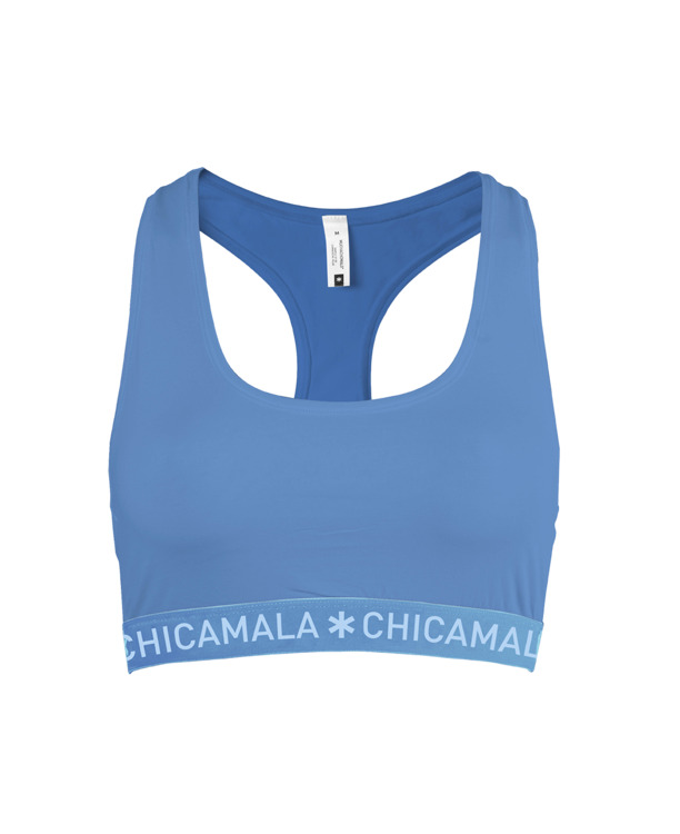 Dames 1-pack racer back effen Blue