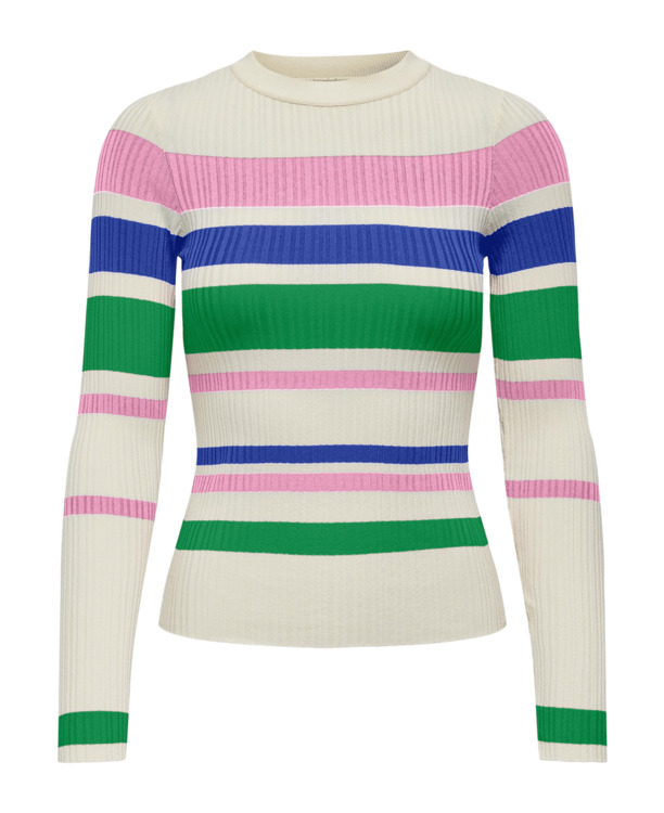 ONLSANDRI LS STRIPE O-NECK KNT