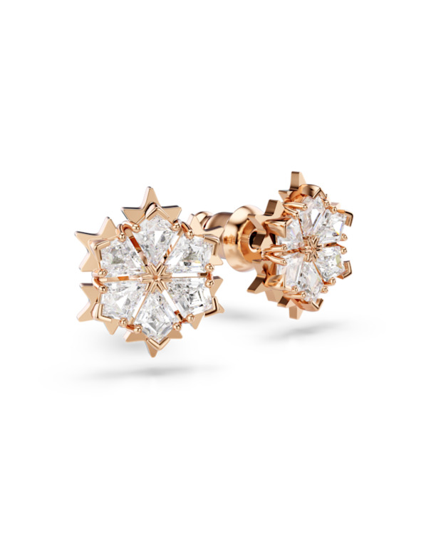 Magic Pierced Earrings Stud MFO Rose Gold shiny White