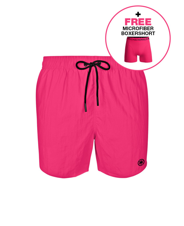 Jongens Zwembroek Effen Neon Pink