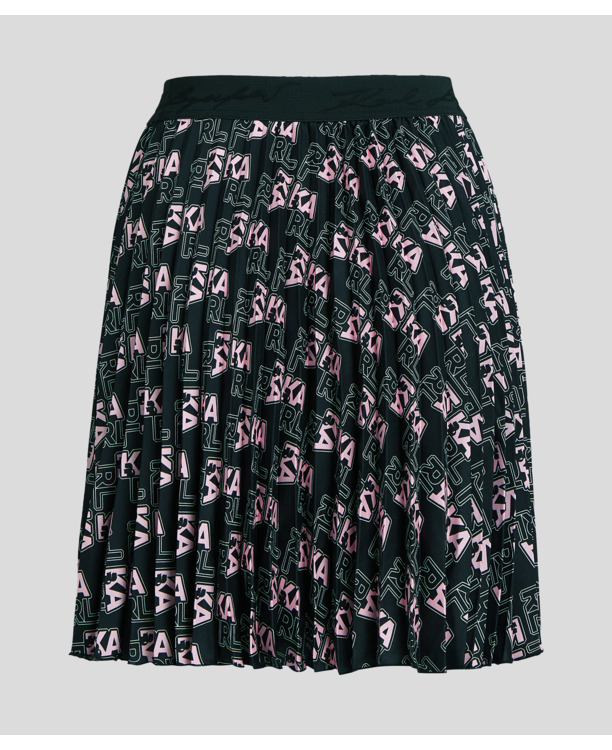 VARSITY AOP PLEATED SHRT SKIRT