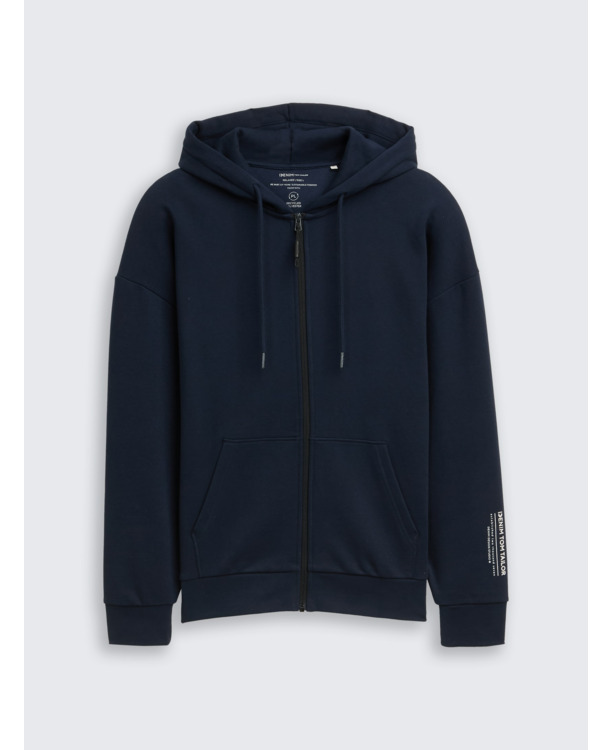 Relaxed fit sweatjack met capuchon