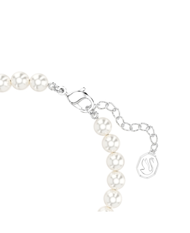 Swa Remix Strand Rhodium shiny Crystal White Pearl
