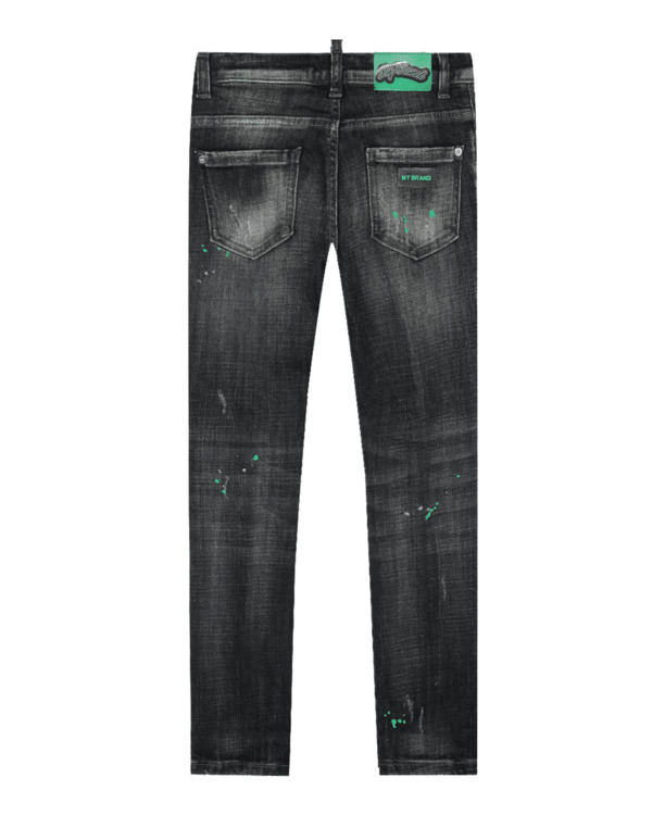 BLACK DISTRESSED GREEN MY