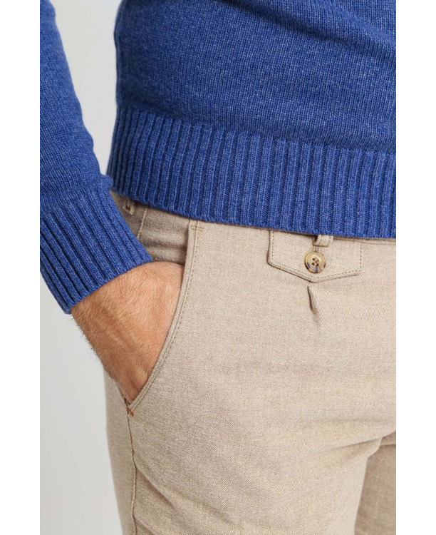 Suitable Lamswol Trui Ronde Hals Royal Blauw