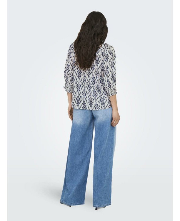 Regular Fit Shirt Collar 3/4 Sleeves (3/4) Vrouwelijk overhemd met normale pasvorm en 3/4 mouwen