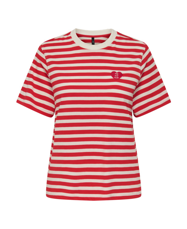 ONLLIVINA S/S O-NECK STRIPE TOP BOX