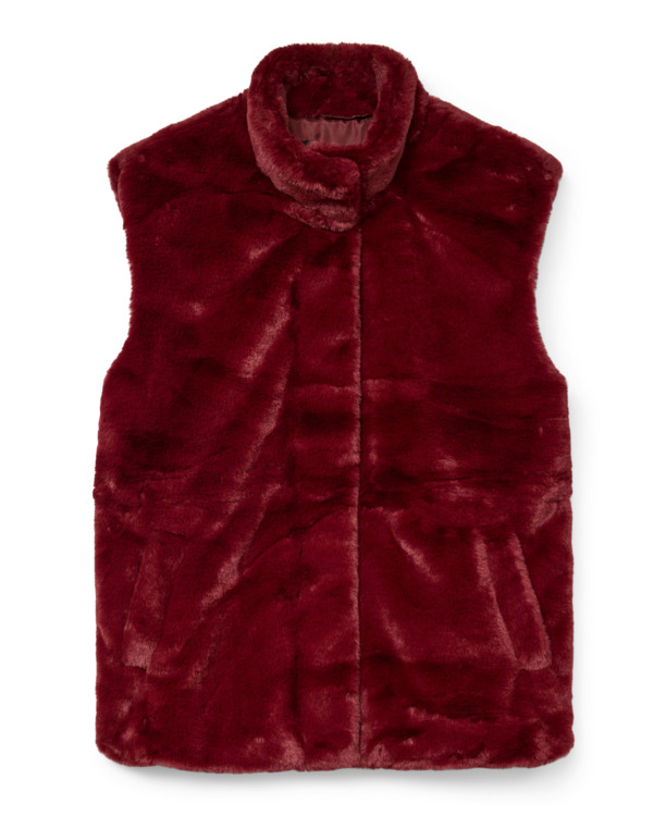 VMSONJAPOPPY FAUX FUR WAISTCOAT GA