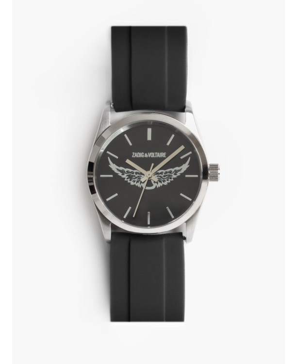 ZADIG RUBBER WATCH 33 BLACK