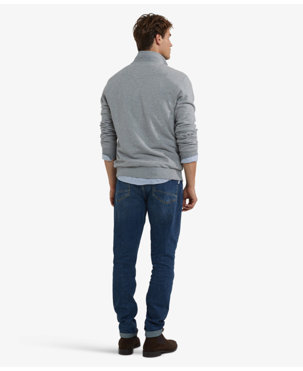 Zip Mock Sweatshirt 100% Cotton Heren