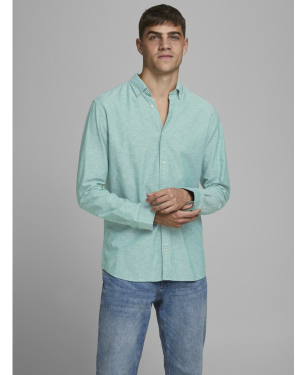 Slim Fit Band Collar Long Sleeves (L/S)