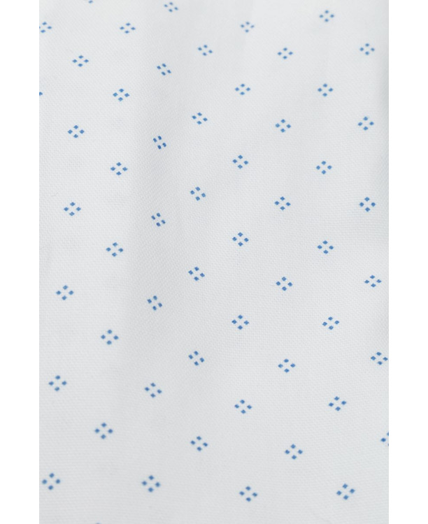 Suitable Overhemd Oxford Print Wit
