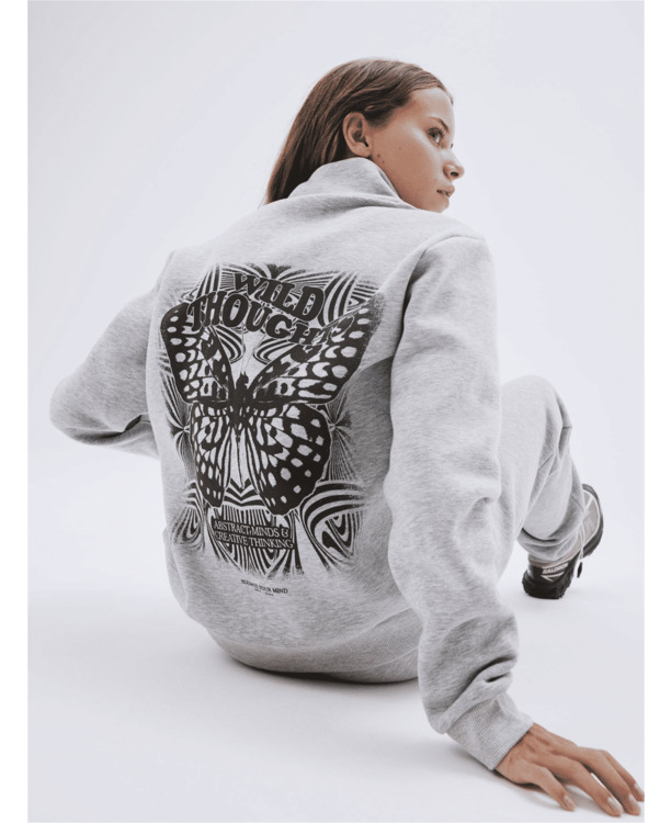 Loose Fit High Neck Long Sleeves (L/S) Sweatshirt
