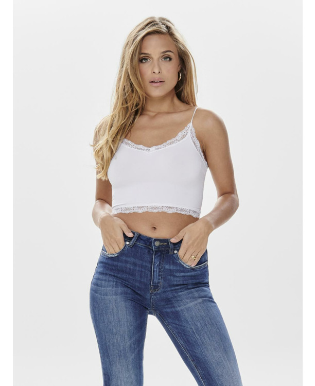 ONLVICKY LACE SEAMLESS CROPPED TOP NOOS