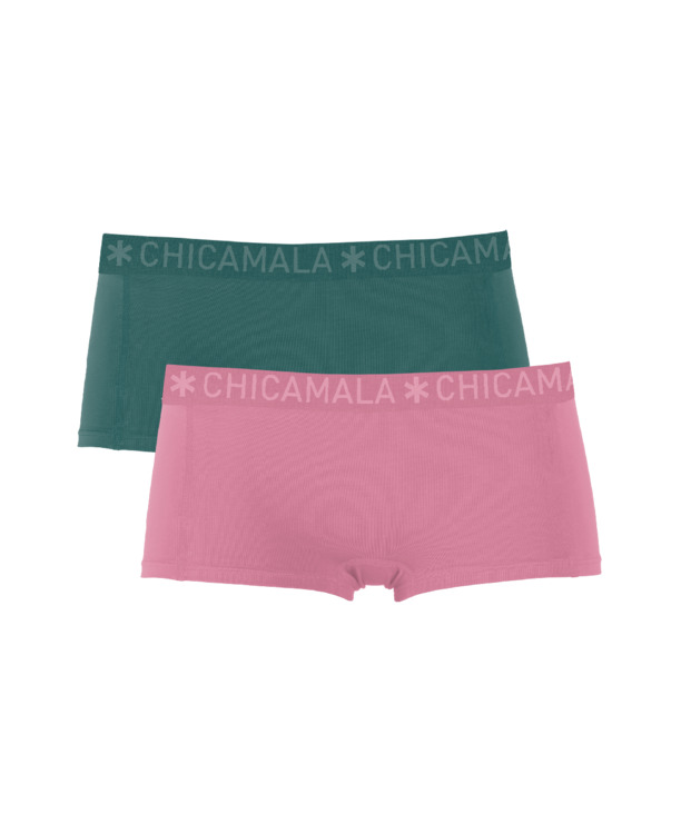 Dames 2-pack Boxershorts Effen Pink/Purple