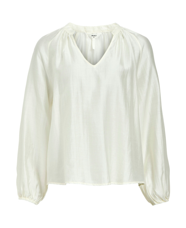 OBJHEIDI L/S LO V-NECK TOP NOOS