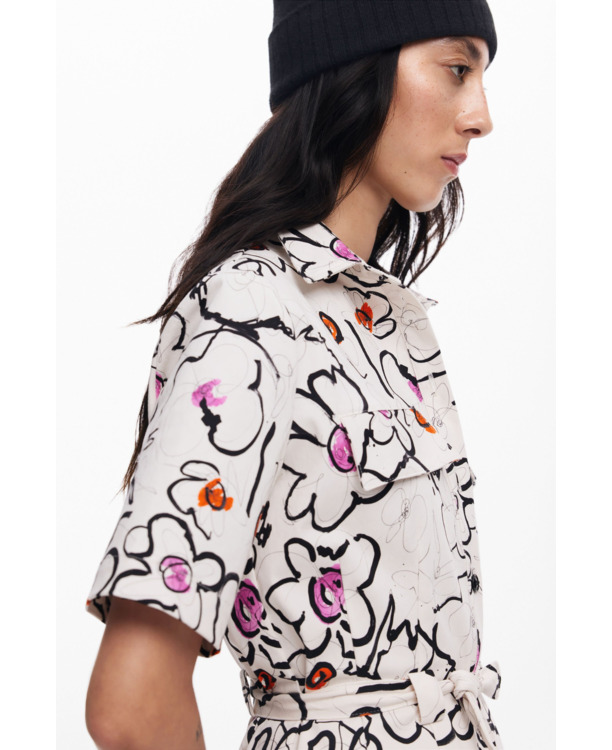 JURK VEST CAMISERO FLOR