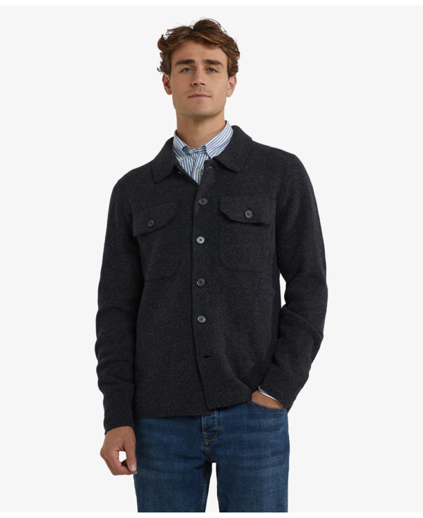 Fashion Button Cardigan 100% Wool Blend Heren