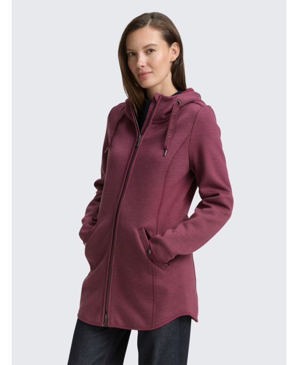 Hoodie-sweater in twilllook