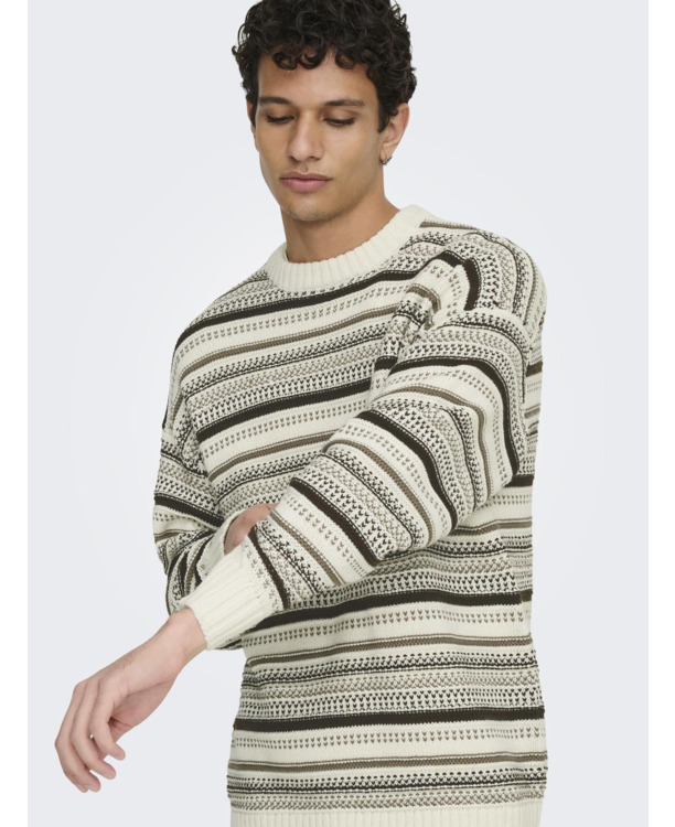 Relaxed Fit Crew Neck Lange Mouwen (L/M) Heren