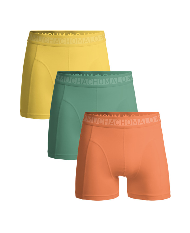 Jongens 3-Pack Boxershorts Effen Orange/Green/Yellow