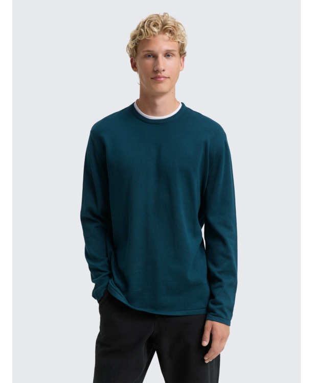 Gebreite trui met kraagdetail