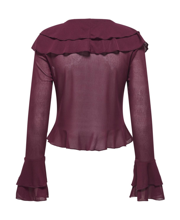 Regular Fit V-Neck Long Sleeves (L/S) Feesttop met lange mouwen en V-hals