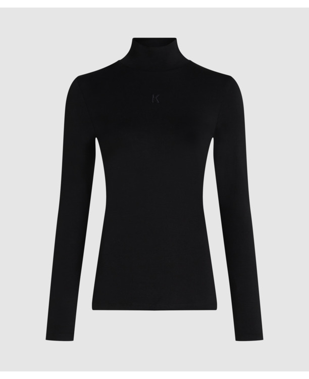 K LOGO MOCK NECK LS T-SHIRT
