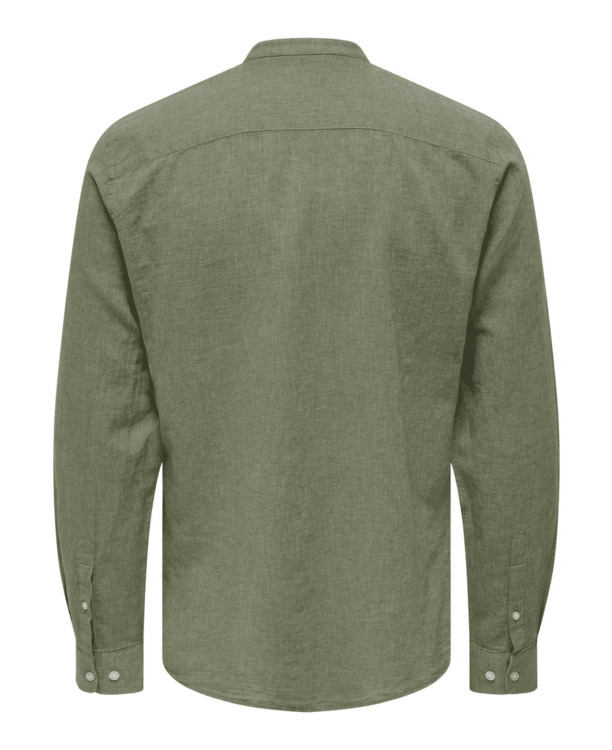 Slim Fit China Kraag Lange Mouwen (L/M) Heren