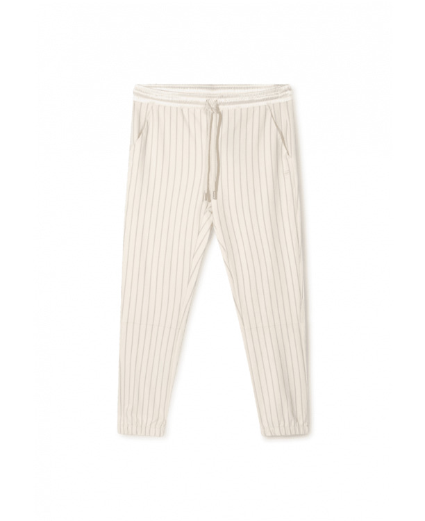 10DAYS Dames gestreepte cropped jogger katoen