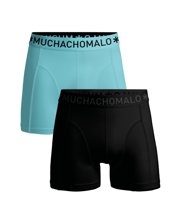 Heren 2-Pack Boxershorts Effen Black/Blue