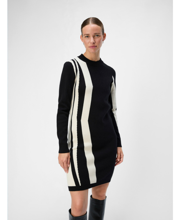 OBJRAY L/S  KNIT DRESS AOP NOOS