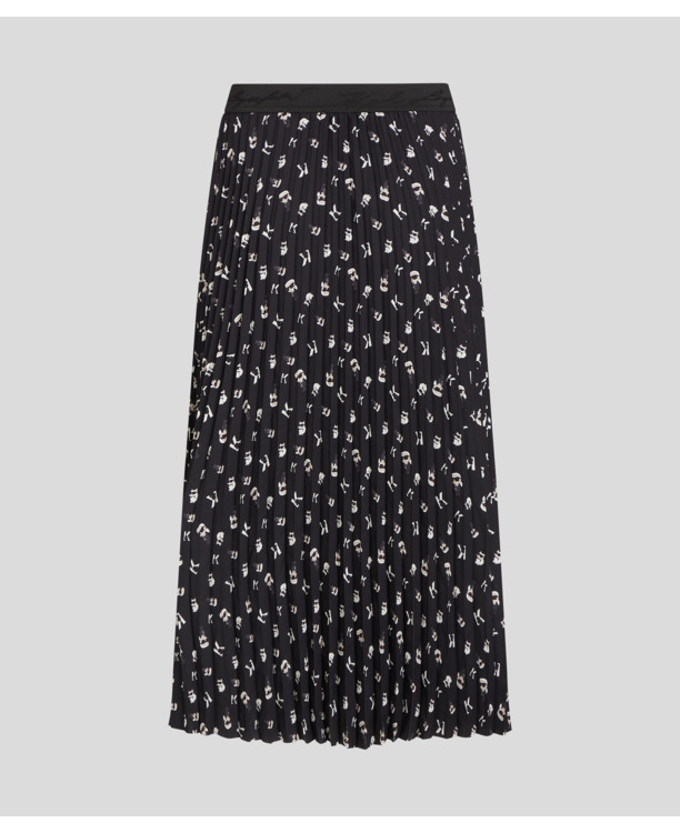 IKON KARL AOP PLEATED SKIRT