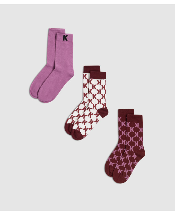 MONOGRAM SOCKS 3PK