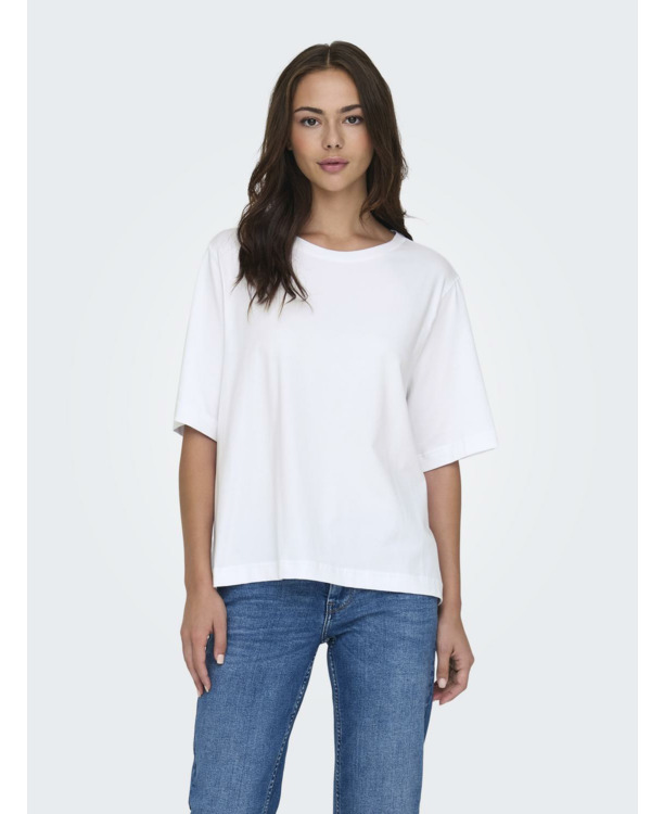 Loose Fit O-Neck Short Sleeves (S/S) Basic O-hals T-shirt met losse pasvorm en korte mouwen