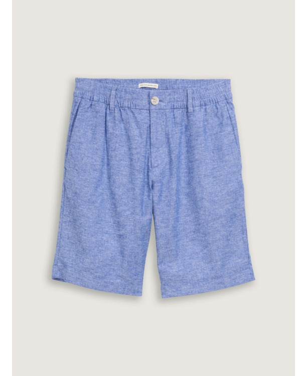 Regular fit chinoshort met linnen
