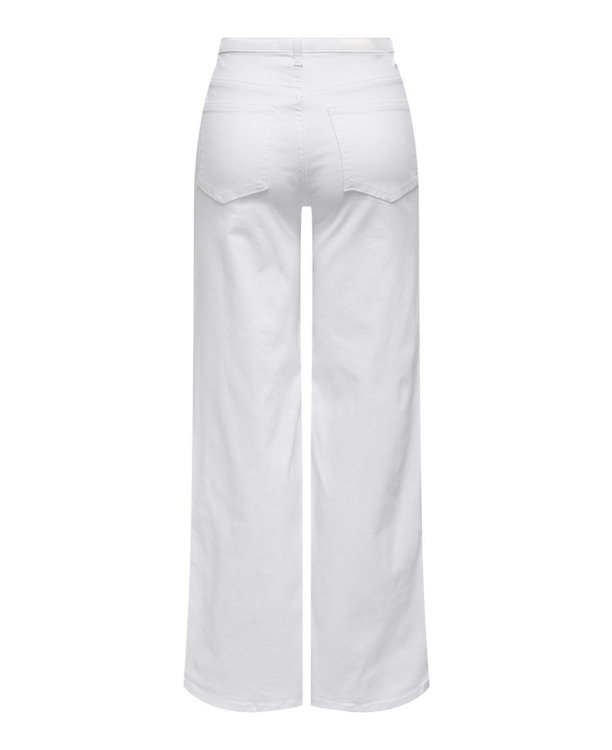 Wide Leg Fit Jeans met wijde pijpen en hoge taille en riemlussen