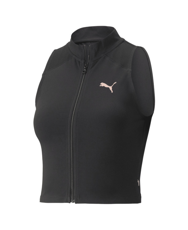 Full Zip Cropped Top Puma Black